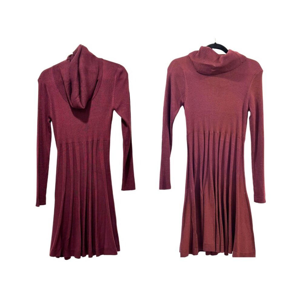 Calvin Klein Niko burgundy ribbed sweater dress (M)
